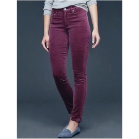 Madewell Denim - Madewell Burgundy High-Rise Cord Jeans